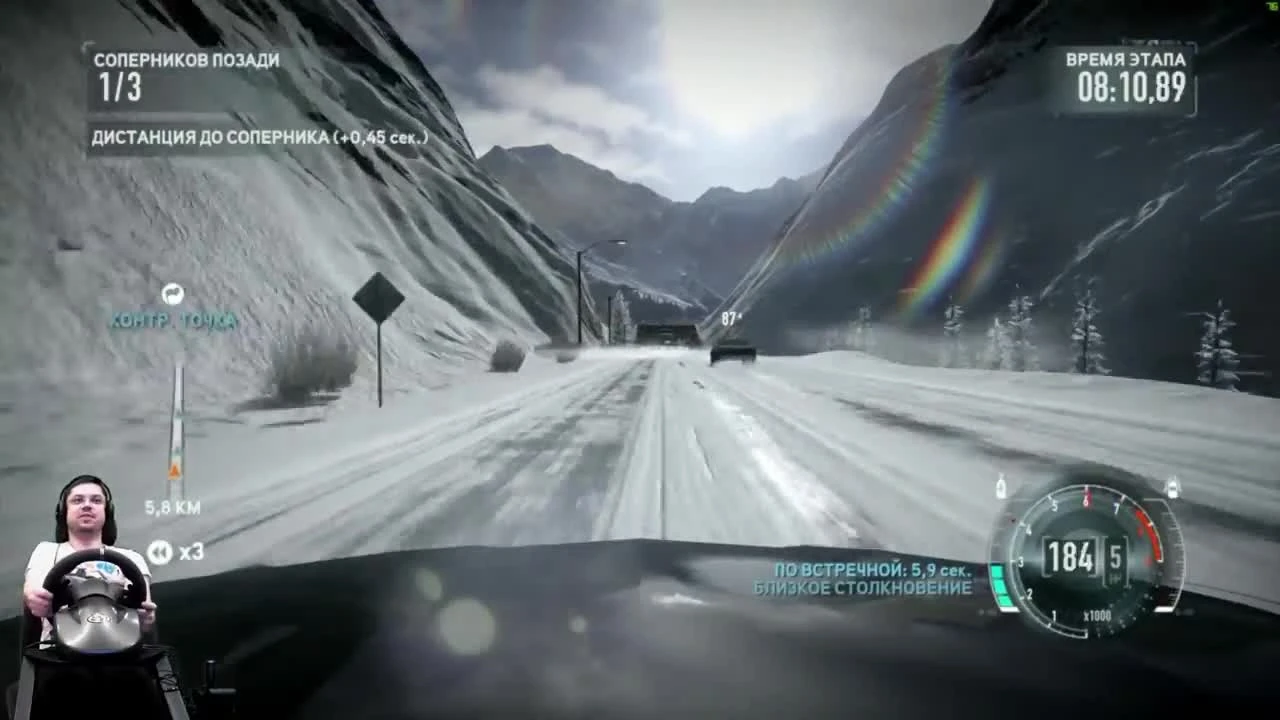 Хардкор в горах на Nissan 370Z Need for Speed: The Run на руле Fanatec Porsche GT2