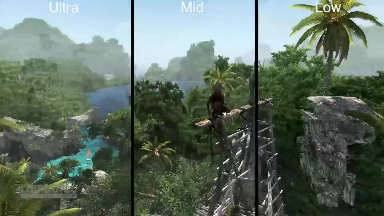 Assassin's Creed 4:Black Flag - Сравнение настроек графики: Ultra vs Low - PC