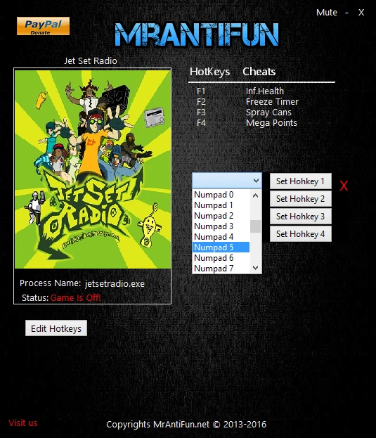 Jet Set Radio: Трейнер/Trainer (+4) [2.17.2016] {MrAntiFun}