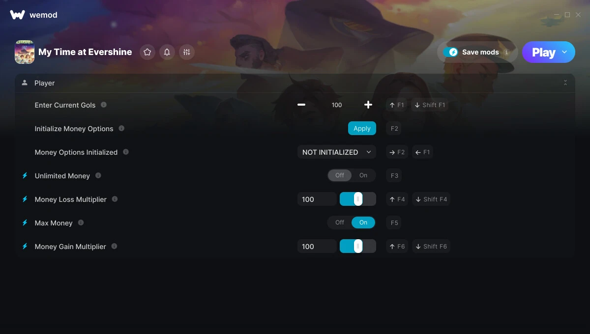 My Time at Evershine "Трейнер +7 от WeMod: Редактор денег"