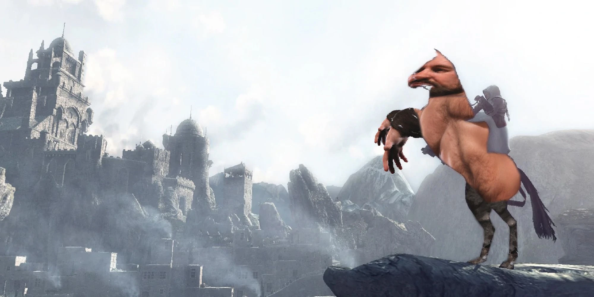 По словам разработчика, лошади в Assassin's Creed - это всего лишь "искаженные человеческие скелеты"