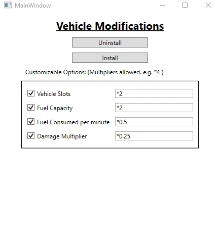 State of Decay 2 "JE /Настраиваемые характеристики автомобилей