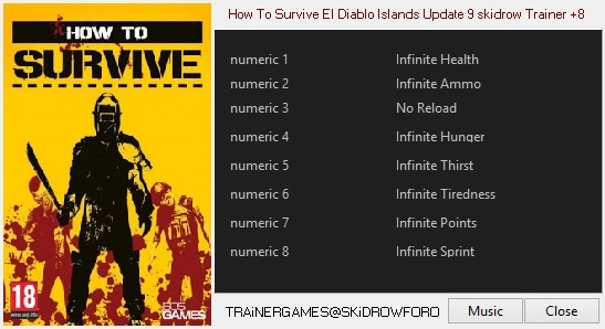 How to Survive - El Diablo Islands: Трейнер/Trainer (+8) [Update 9 - SKiDROW] {TRAiNERGAMES}