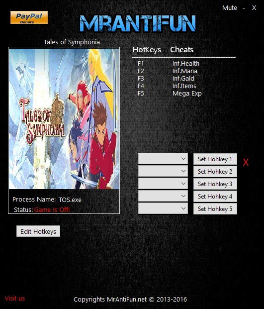 Tales of Symphonia: Трейнер/Trainer (+5) [1.01] {MrAntiFun}