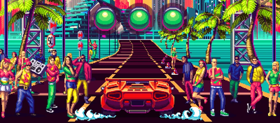 Примерная дата релиза и подробности игровых режимов ретро-гонок 80's Overdrive