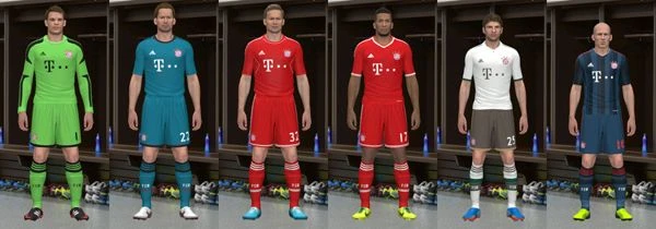 PES 2014 "Bayern Munchen 2013/14 GDB Kit Set + UCL Kit Set"