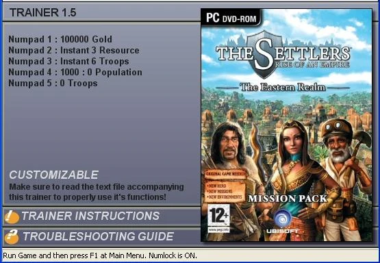 Settlers 6: The Eastern Realm: Трейнер (+5) [1.5]