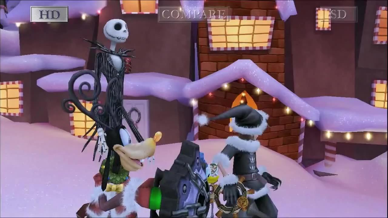 Kingdom Hearts HD 2.5 ReMIX "Сравнение SD vs HD Comparison версий"