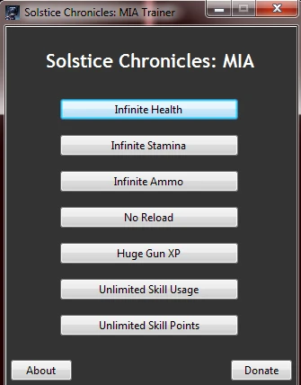 Solstice Chronicles: MIA: Трейнер/Trainer (+7) [1.0] {Kalas}