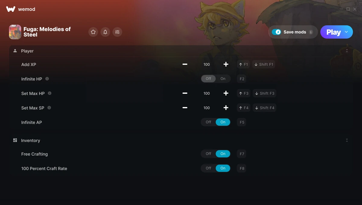 Fuga: Melodies of Steel "Трейнер +7 от WeMod"