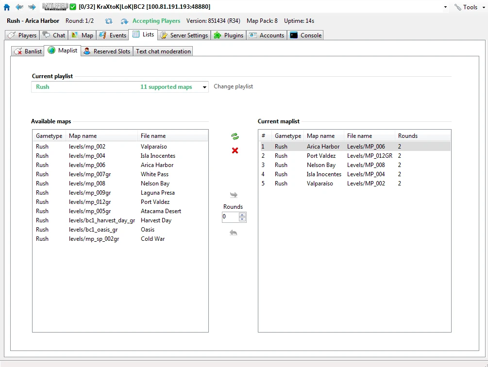 Battlefield: Bad Company 2 "Программа для администротирования серверов - PRoCon"