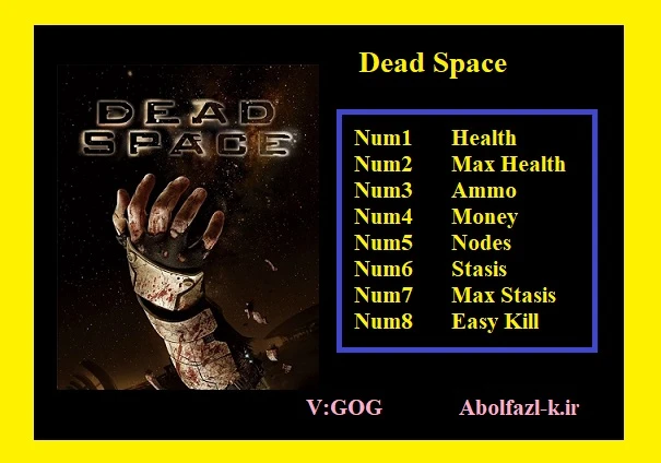 Dead Space: Трейнер/Trainer (+8) [GOG] {Abolfazl.k}