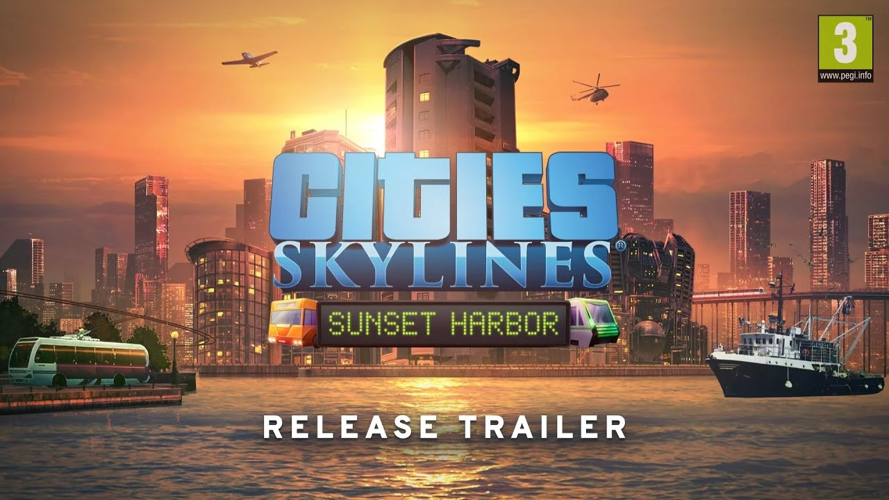 Релизный трейлер DLC Sunset Harbour для Cities: Skylines