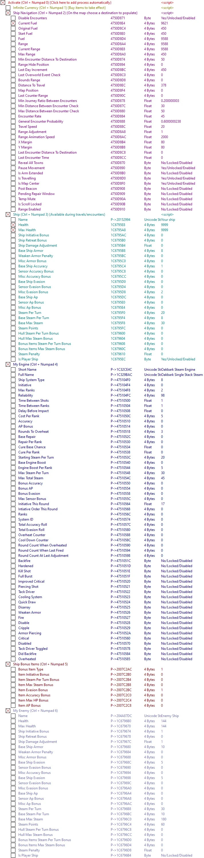 Age of Grit "Таблица для Cheat Engine" [1.1] {ndck76}