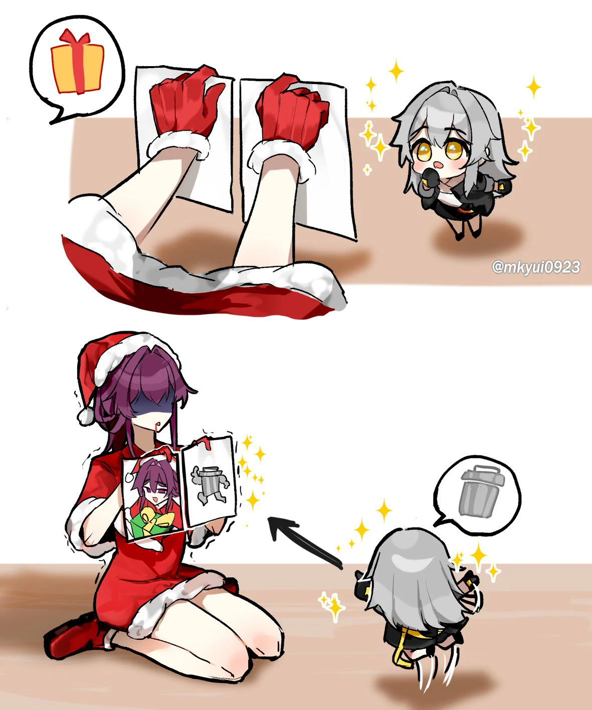 Маленькая Стелла выбирает подарок на Новый Год