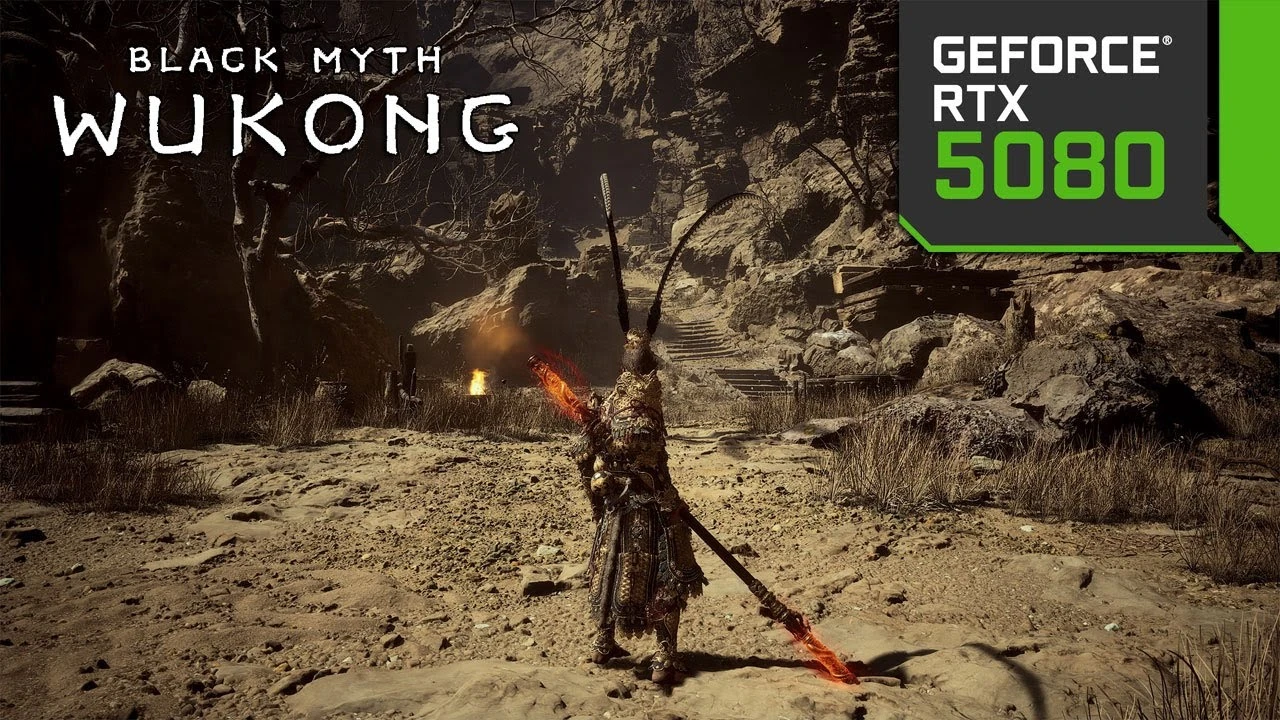 Тест производительности Black Myth: Wukong на RTX 5080 с трассировкой лучей