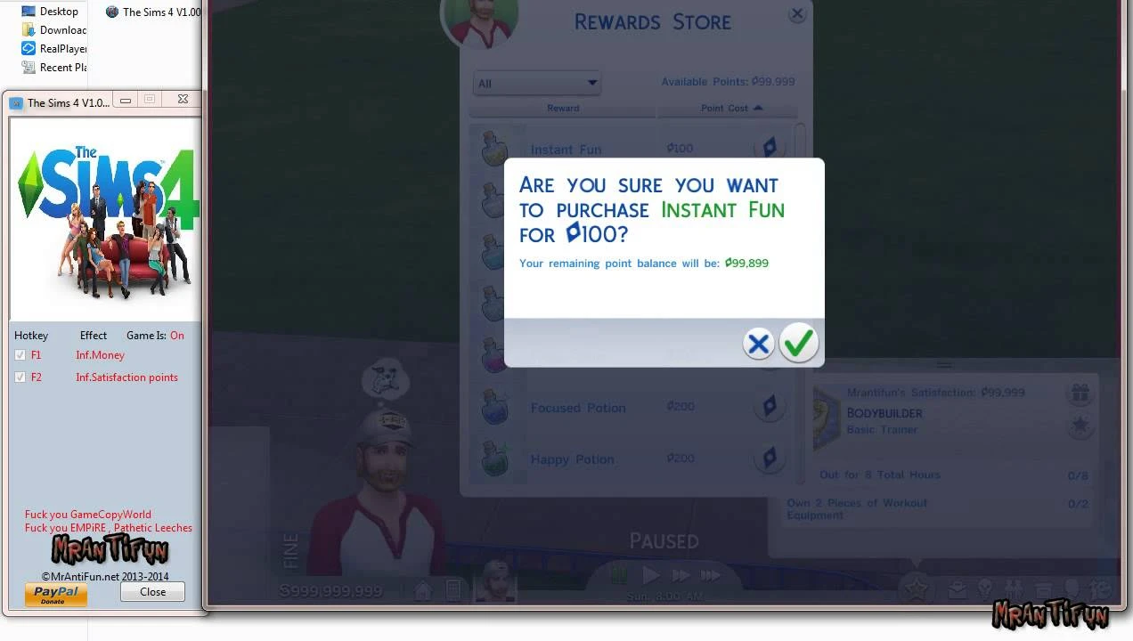 The Sims 4: Трейнер/Trainer (+2) [1.50.67.1020] {MrAntiFun}