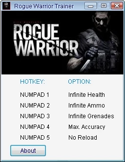 Rogue Warrior: Трейнер/Trainer (+5) [1.0] {24K/PlayGround.ru}