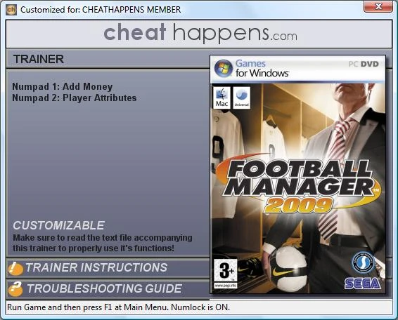 Football Manager 2009: Трейнер (+2) [1.0]