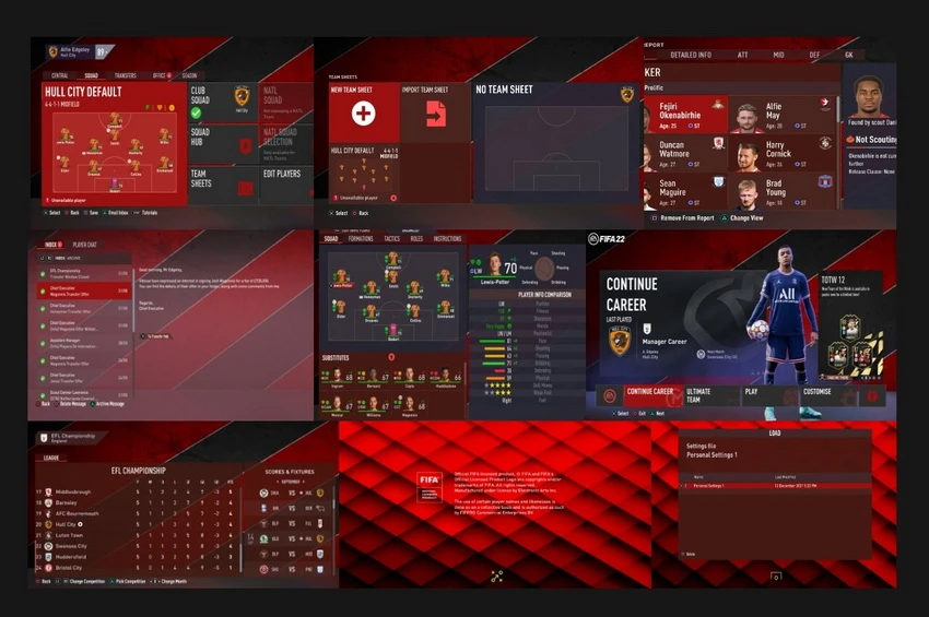 FIFA 22 "Красно-серая тема"