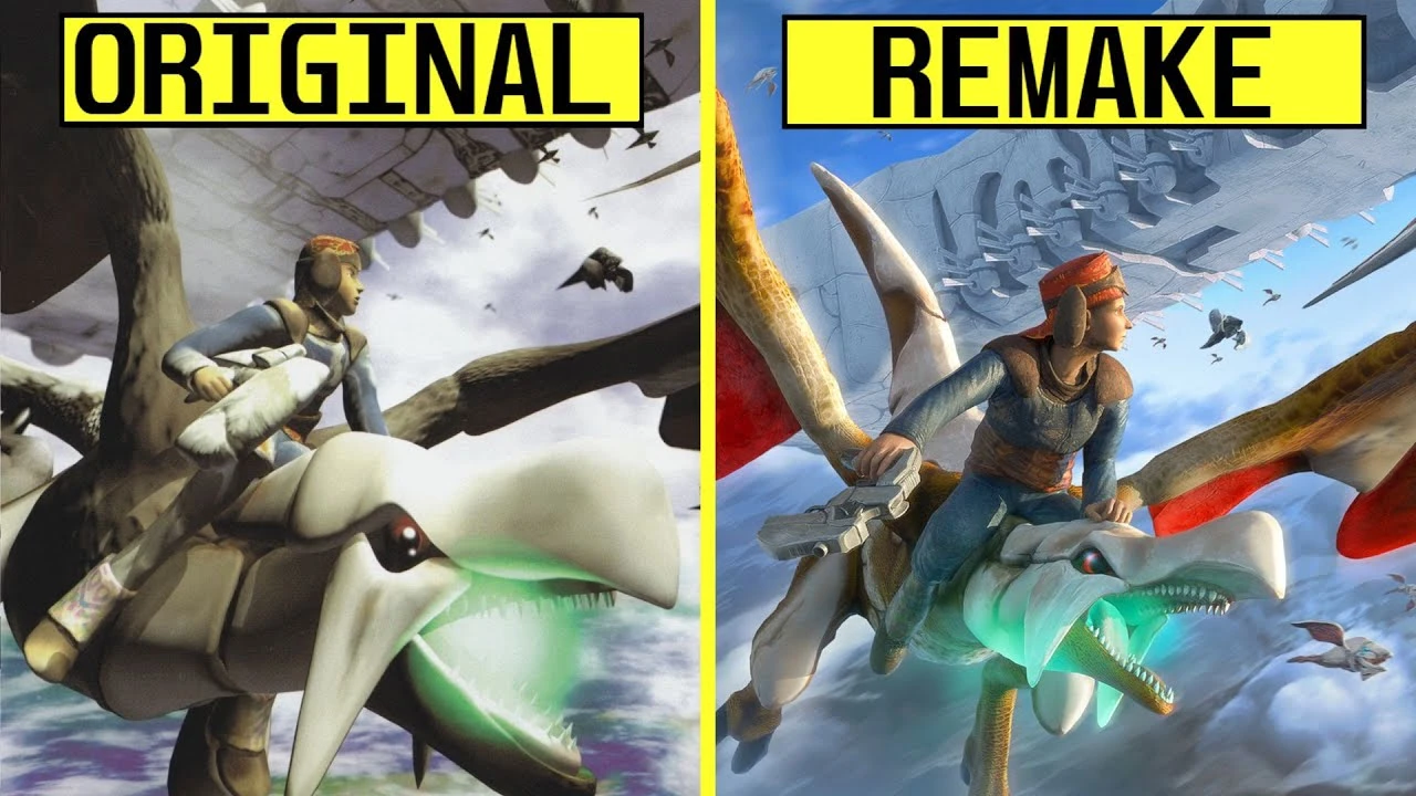 Ремейк Panzer Dragoon 2 Zwei против оригинала - сравнение графики