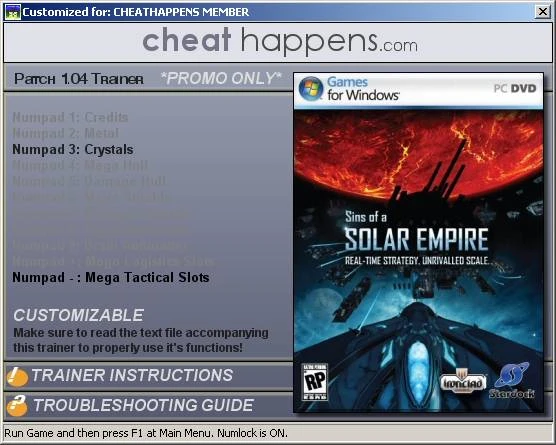 Sins of a Solar Empire: трейнер (+2) [1.4]