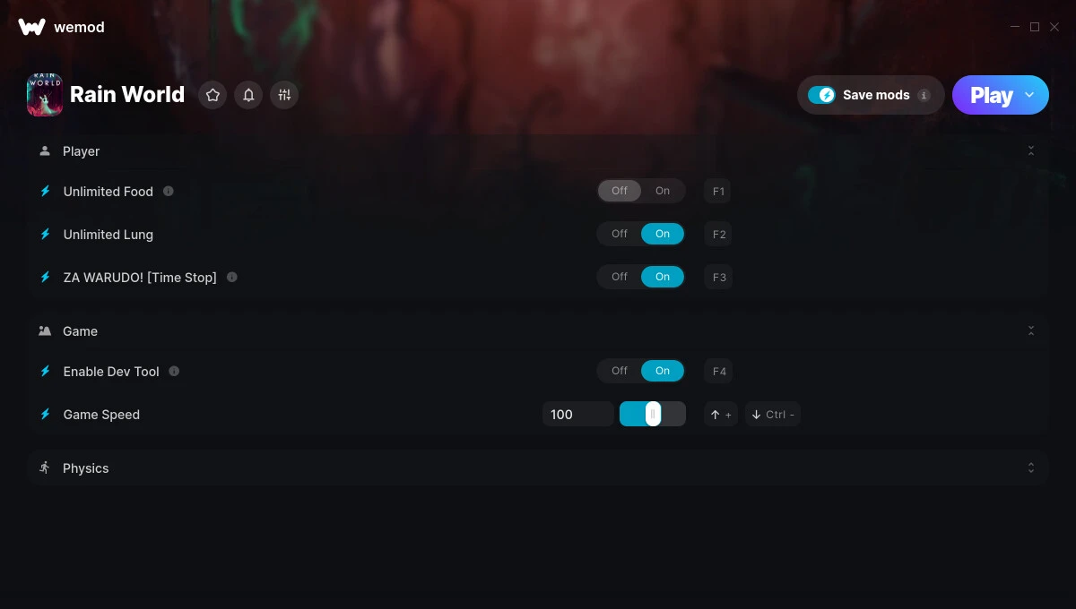 Rain World "Трейнер +7 от WeMod: Еда, таймер, скорость, прыжок и пр"