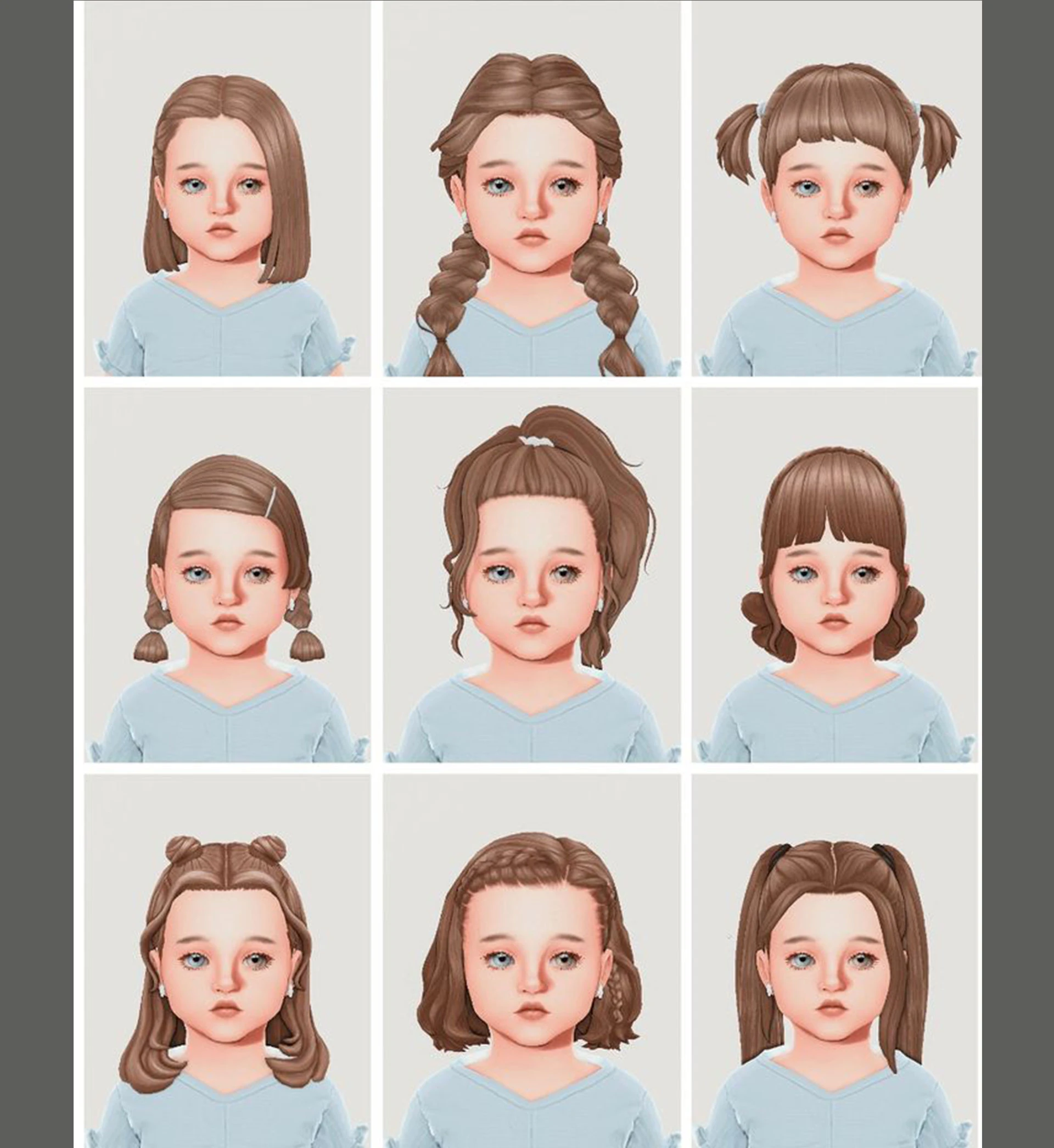 The Sims 4 "Сборка модов - набор детских причёсок"