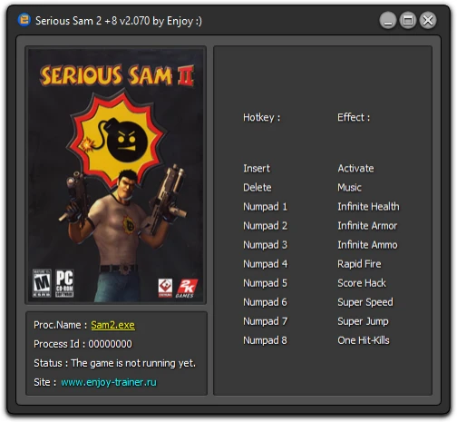 Serious Sam 2: Трейнер/Trainer (+8) [2.070] {Enjoy}