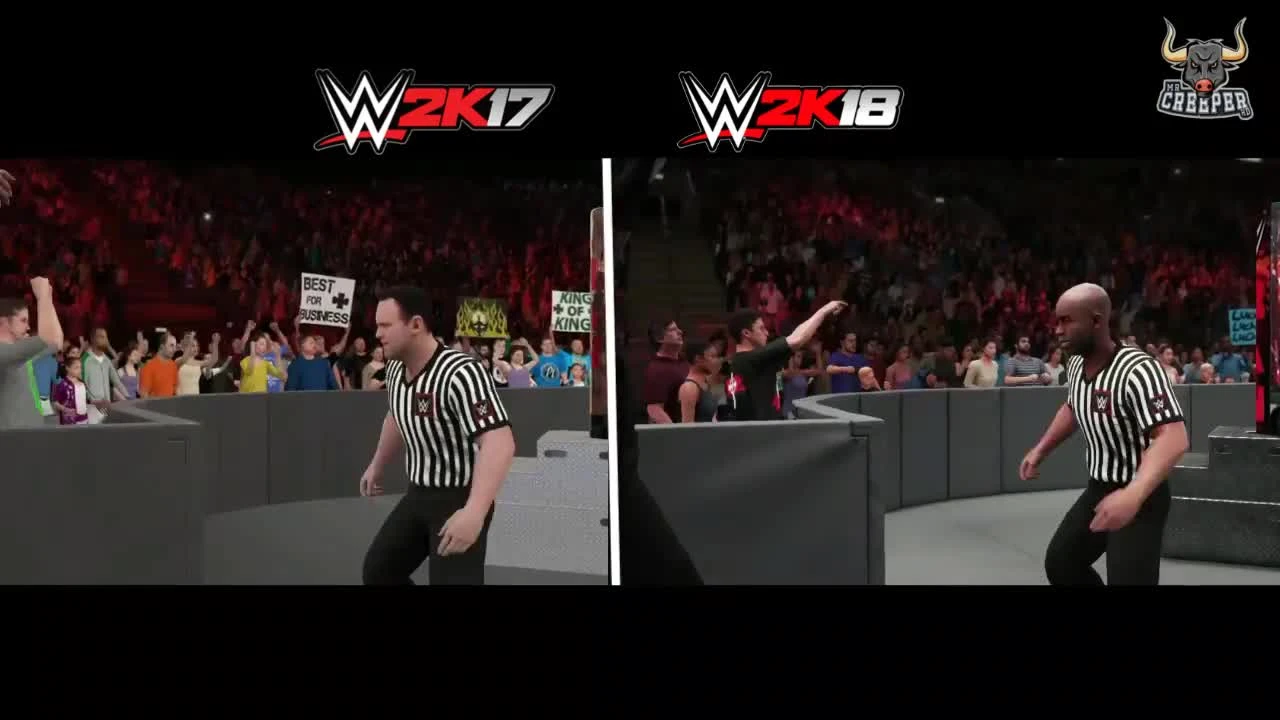WWE 2K18 - топ 10 сцен графическое сравнение