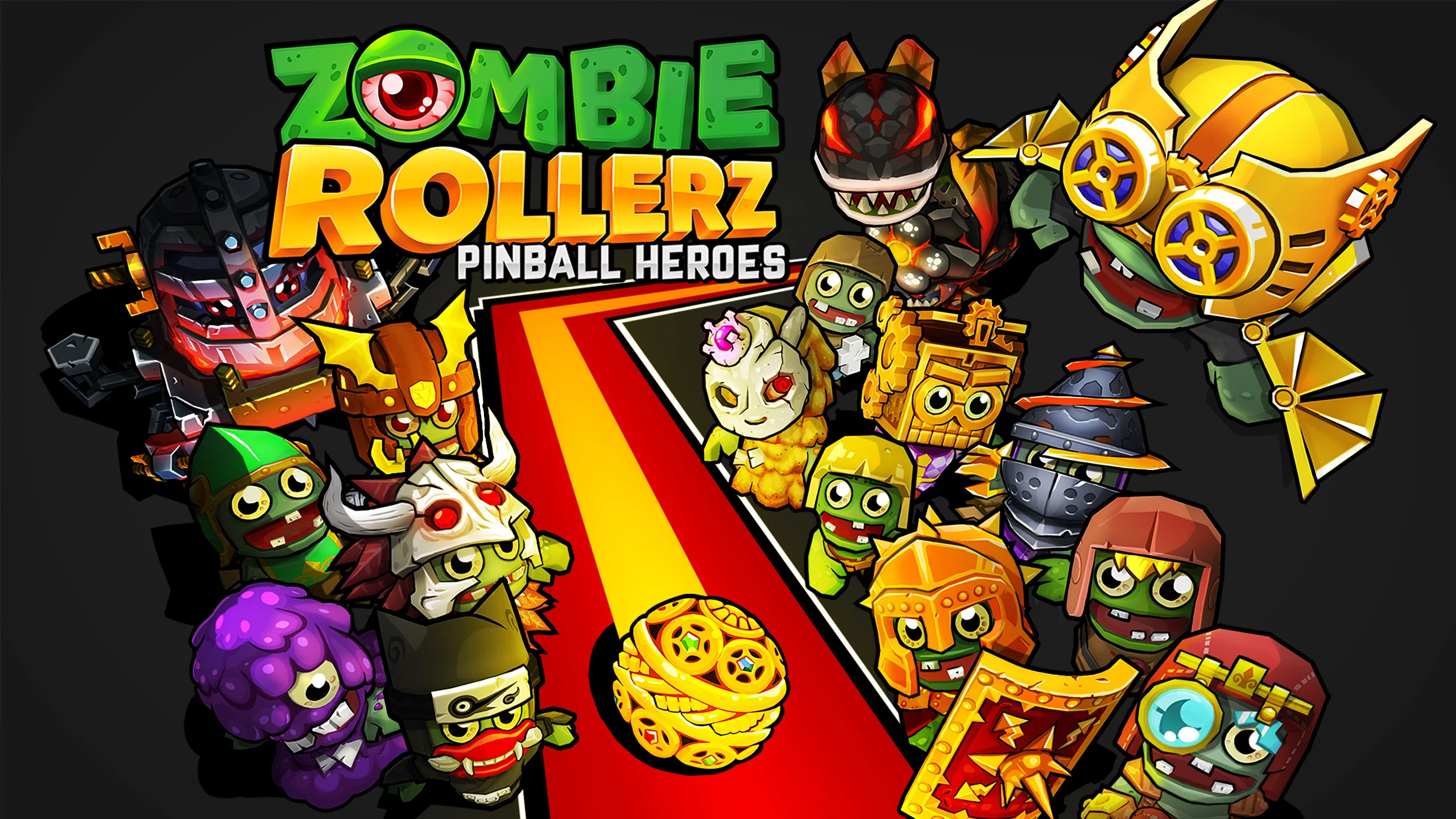 Игровой процесс экшен-рогалика Zombie Rollerz - Pinball Heroes