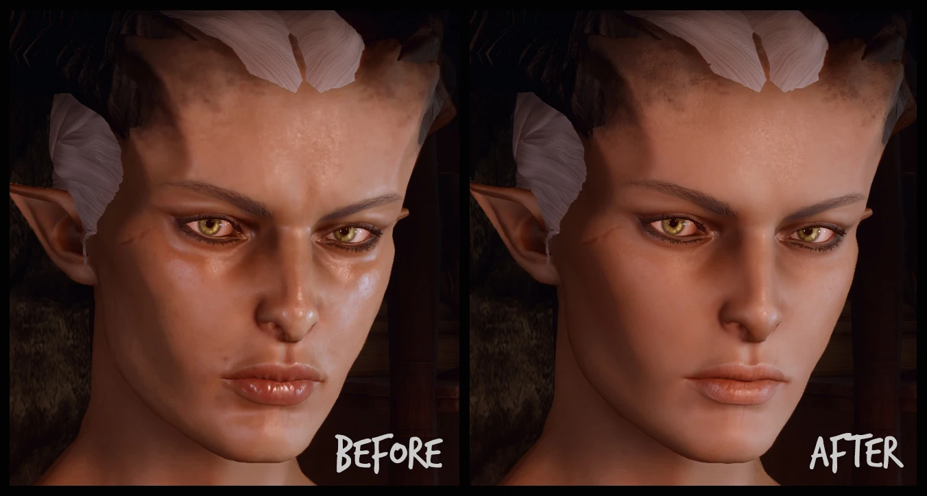 Dragon Age: Inquisition "Красивая гладкая кожа для женщин кунари"