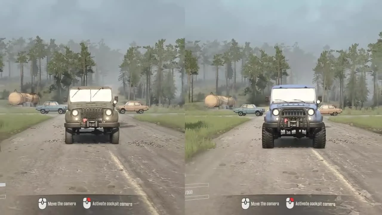 Spintires: MudRunner - Зелёный УАЗ против Синего