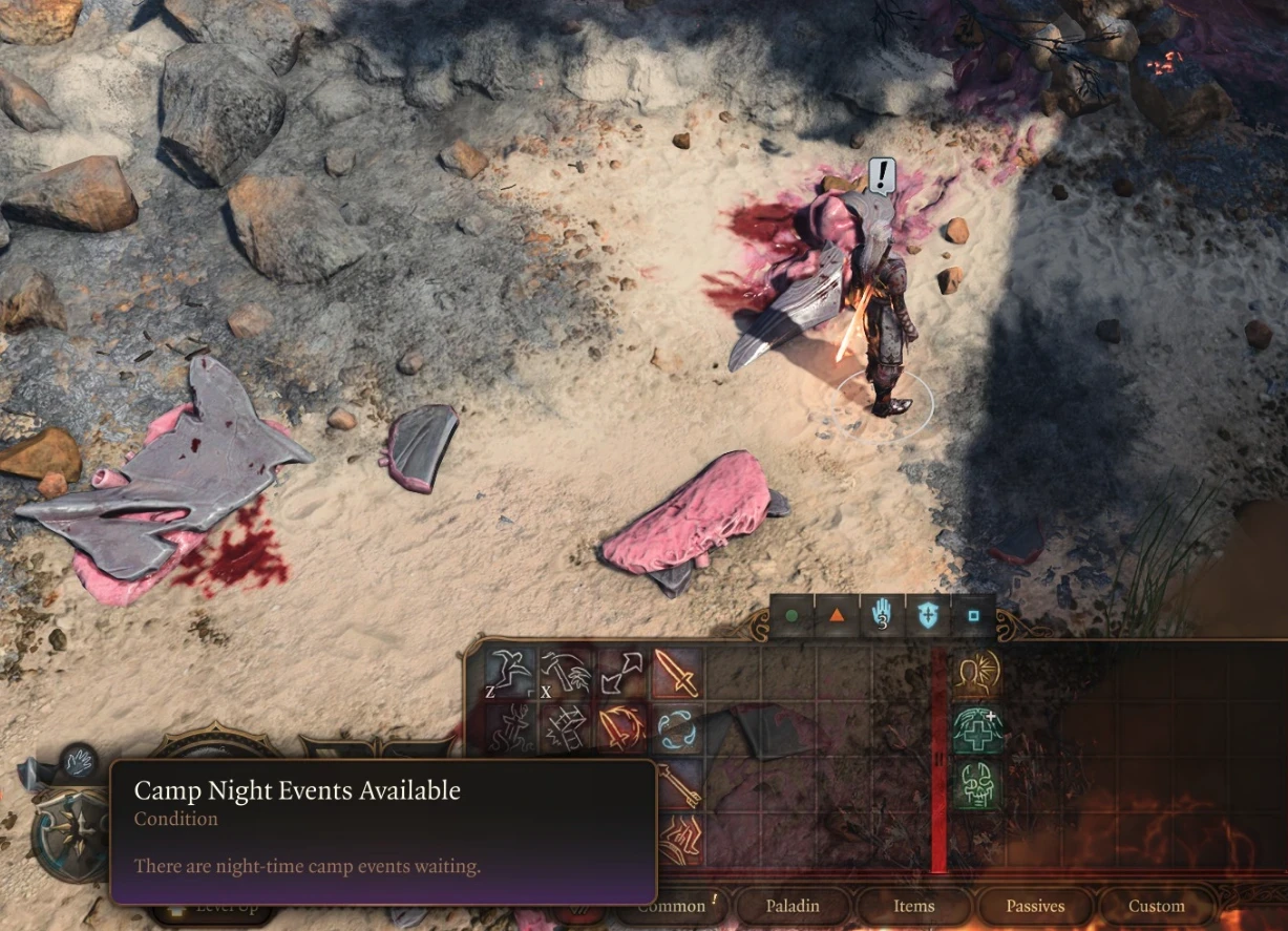 Baldur's Gate 3 "Уведомления о событиях в лагере"