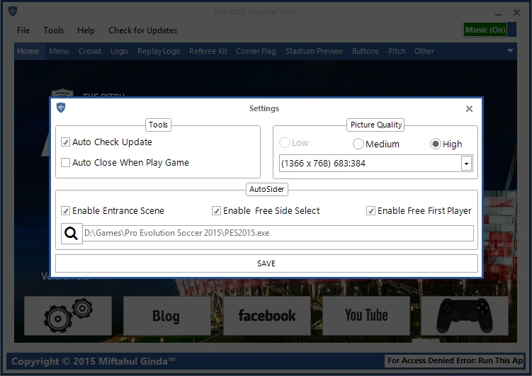 PES 2015 Selector Tool 2.2 by Ginda01