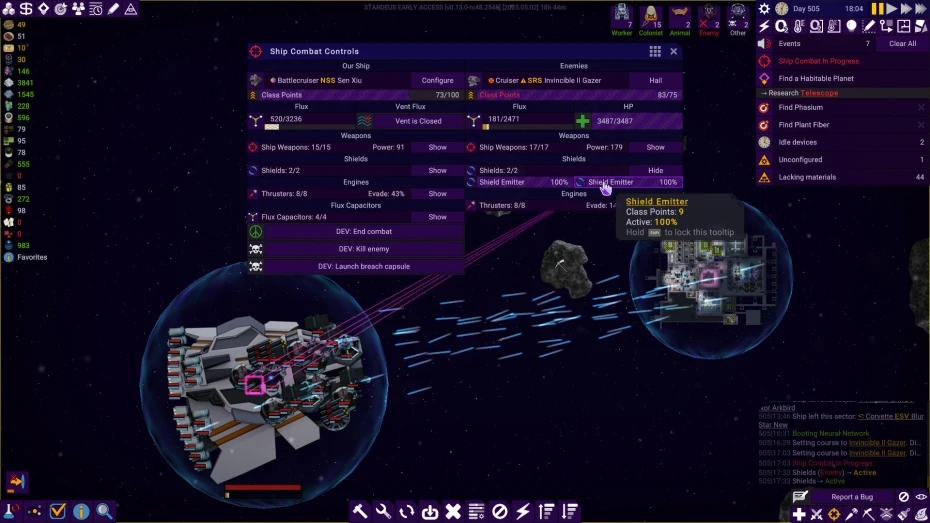 В Stardeus добавили космические сражения и новые взаимодействия с NPC