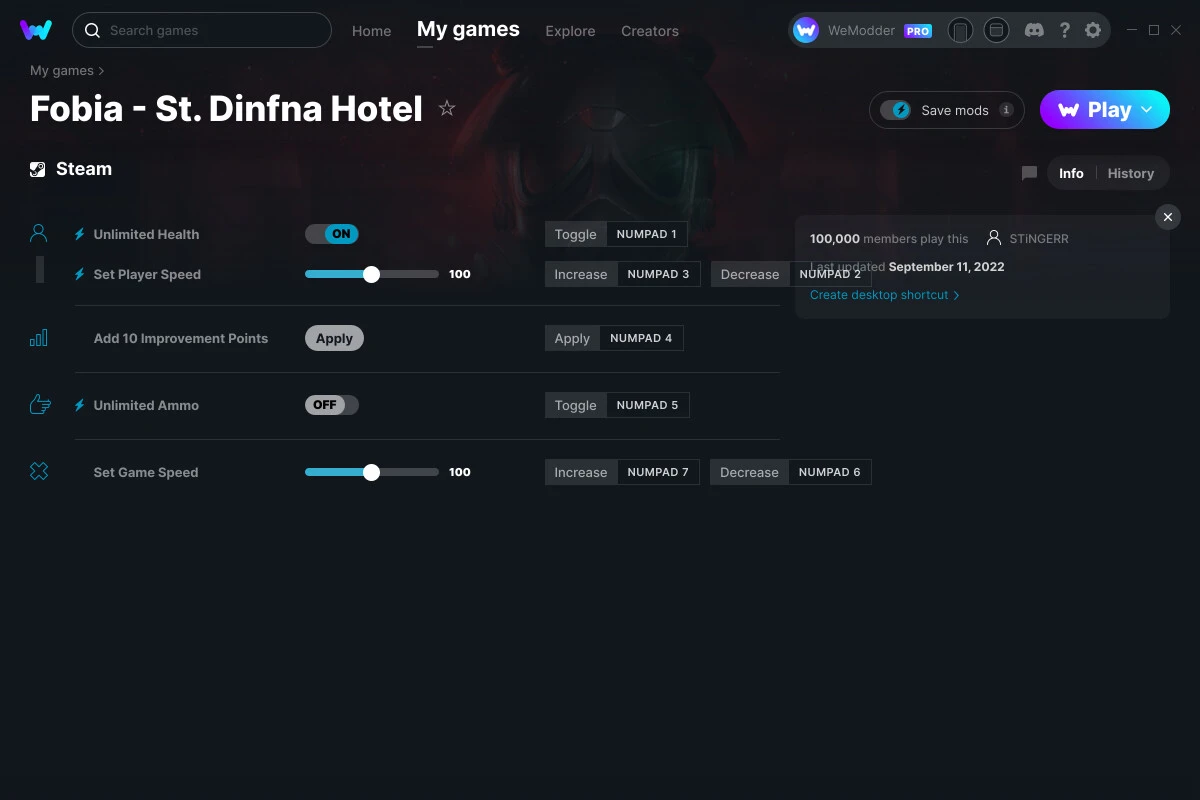 Fobia - St. Dinfna Hotel "Трейнер +5" [UPD: 11.09.2022] {STiNGERR / WeMod}