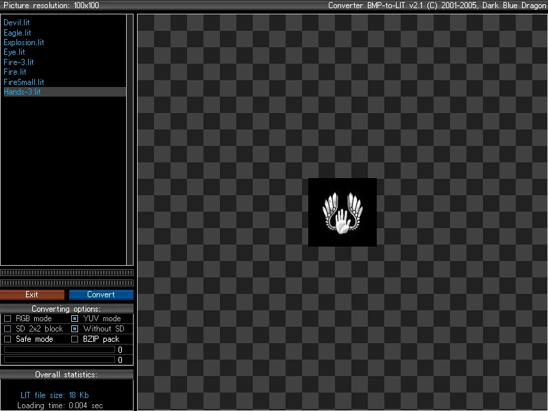 Времена Раздора "Конвертер BMP в LIT"