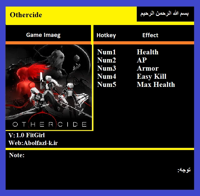 Othercide: Трейнер/Trainer (+5) [1.0: Repack от FitGirl] {Abolfazl.k}