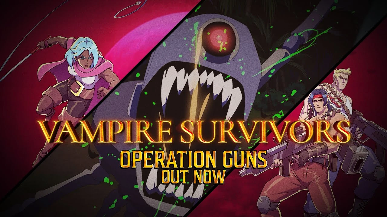 Vampire Survivors: Operation Guns уже вышла и включает в себя персонажей и оружие из Contra