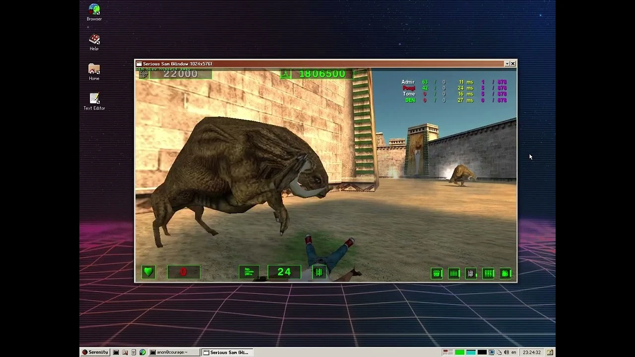 Serious Sam: The First Encounter запустили на SerenityOS