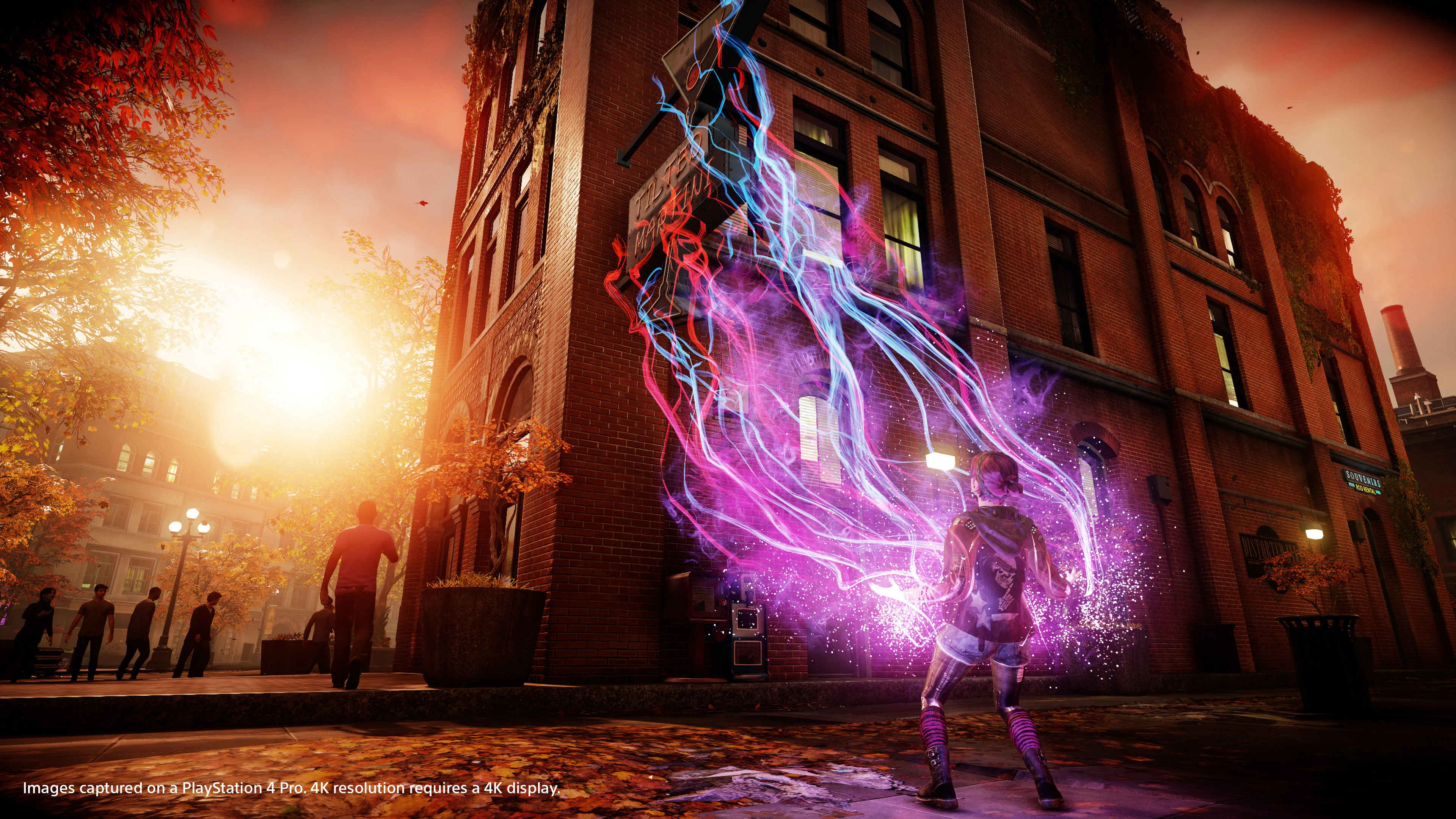 4К скриншоты inFamous: First Light с PS4 Pro