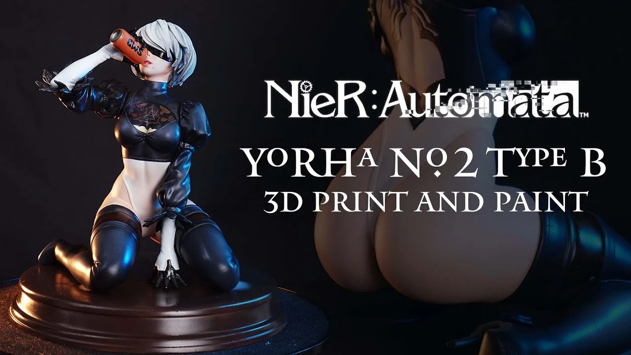 Создание фигурки 2B из Nier Automata: Полный процесс 3D-печати