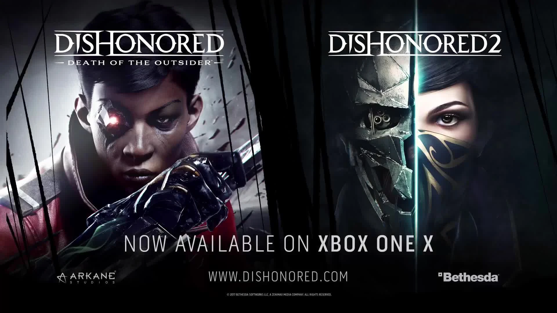 Dishonored 2 и Dishonored: Death of the Outsider - Официальный трейлер к выходу на Xbox One X