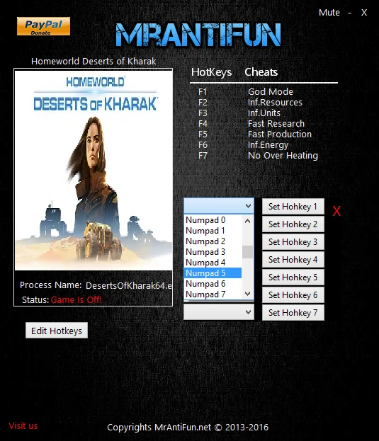 Homeworld: Deserts of Kharak: Трейнер/Trainer (+7) [1.2.0 Build 1213127: x64] {MrAntiFun}