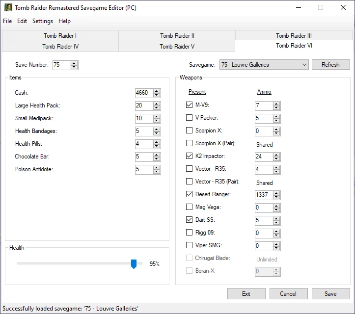Tomb Raider 4-5-6 Remastered "Редактор Сохранений - TRR-SaveMaster" [2.35] {JulianOzelRose}