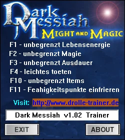 Dark Messiah of Might &amp; Magic: Трейнер/Trainer (+6) [1.02] {dR.oLLe}