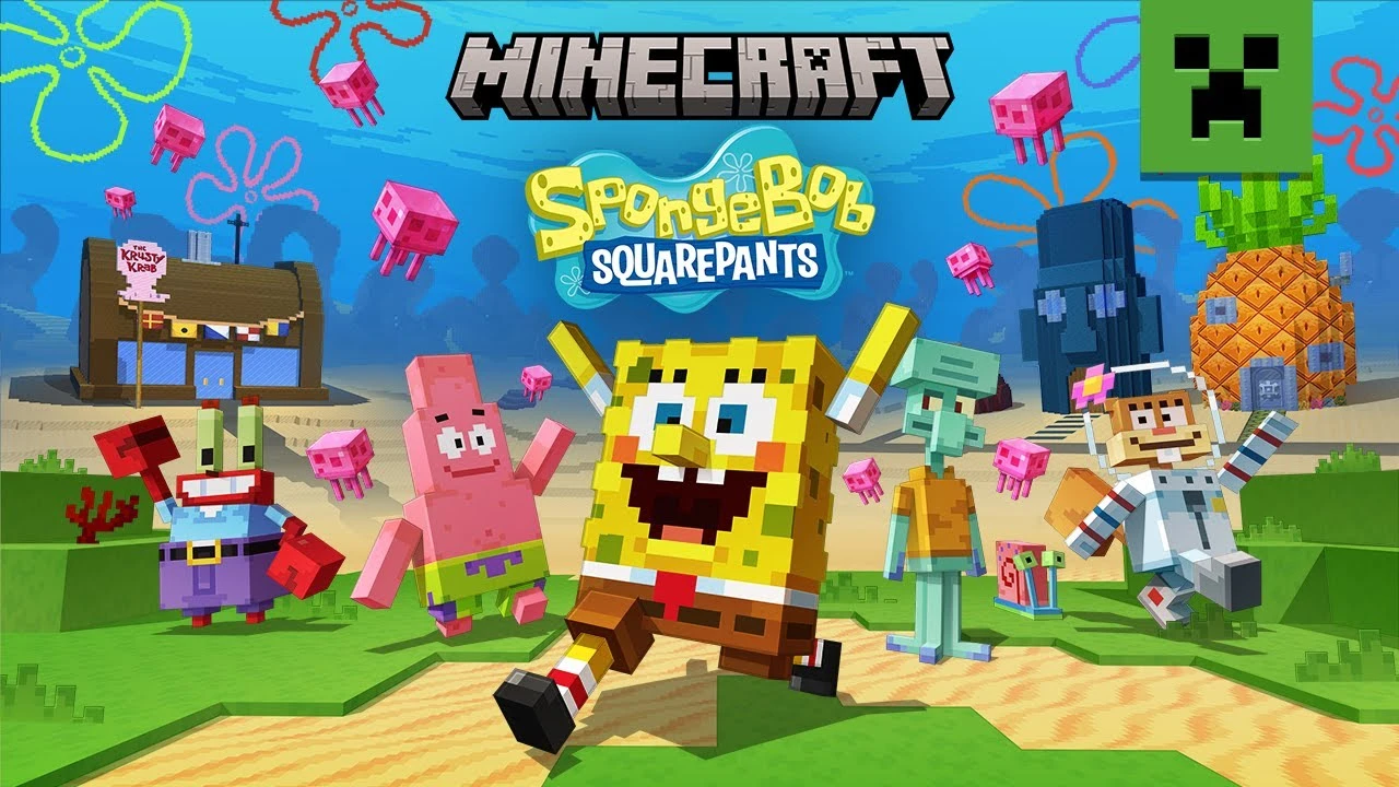 Трейлер DLC SpongeBob для Minecraft демонстрирует персонажей и весь Бикини Боттом