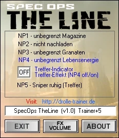 Spec Ops - The Line: Трейнер/Trainer (+5) [1.0: Updated] {dr.olle}