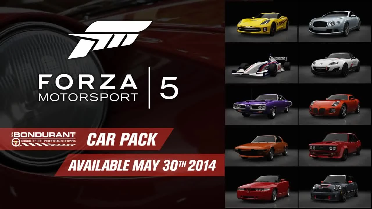Forza Motorsport 5 "Трейлер Bondurant Car Pack"